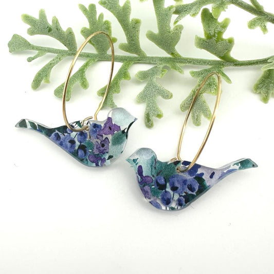 Blue Bird Earrings