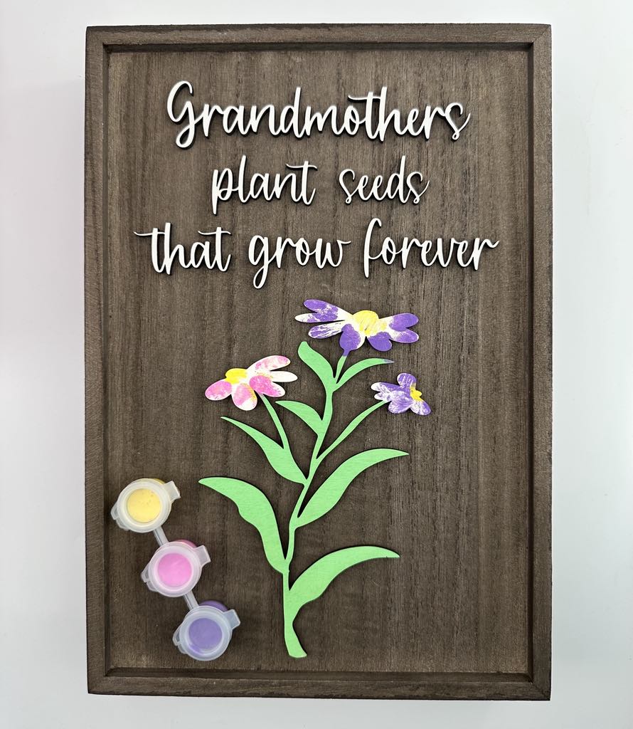 Mothers Plant Seeds That Grow Forever Fingerprint Sign 8" x 10"