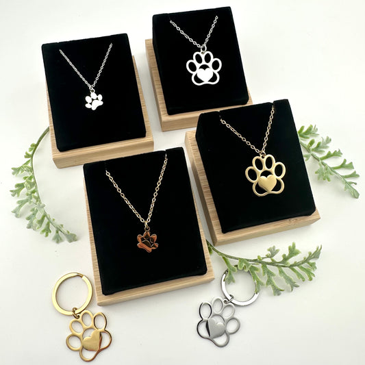 Pawprint Necklace or Keychain