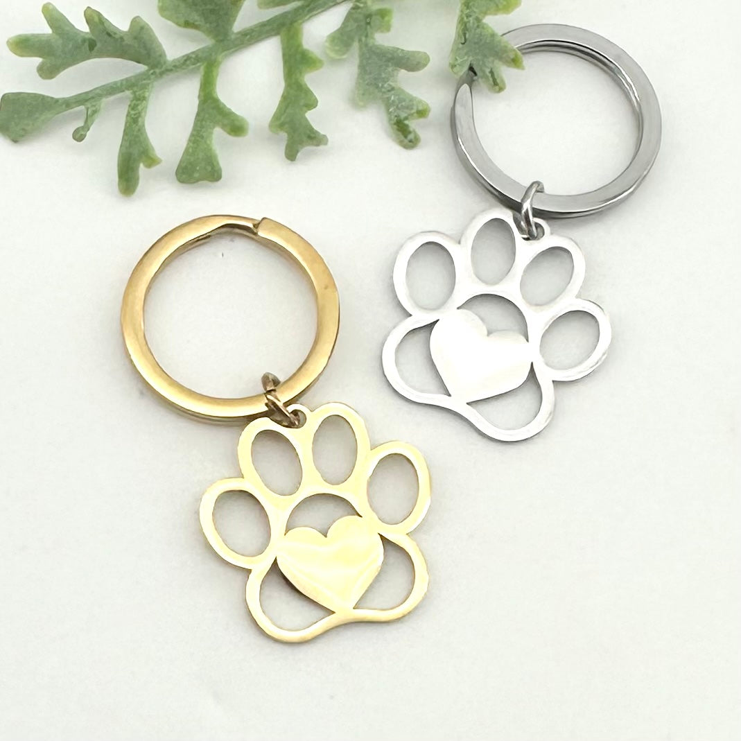 Pawprint Necklace or Keychain