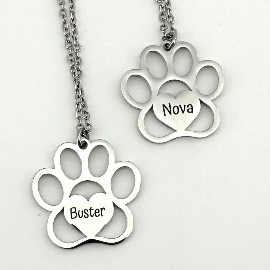 Pawprint Necklace or Keychain