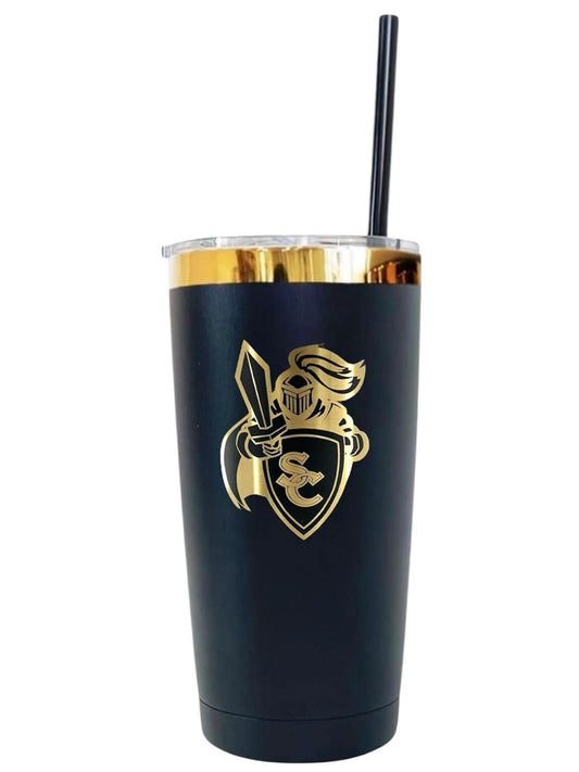 SCCS Knight 20 oz Black on Gold Tumbler