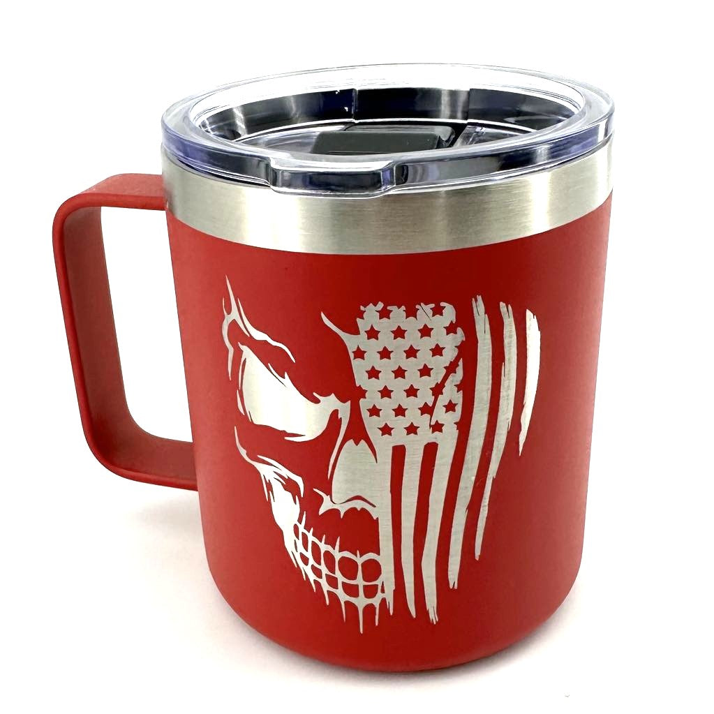Red 14 oz stainless steel mug
