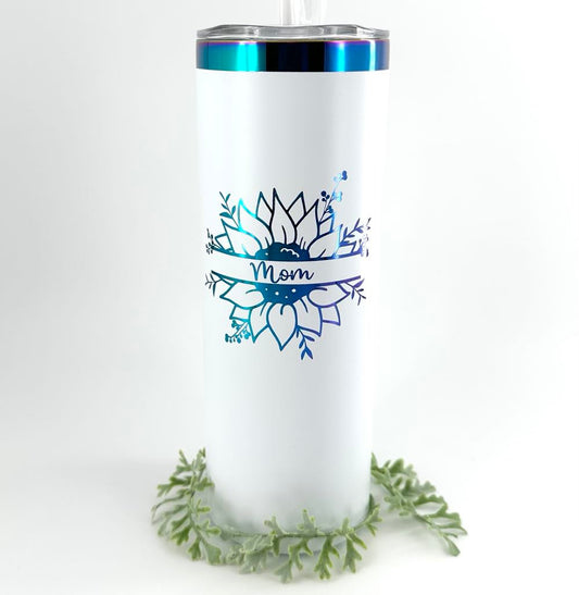 Mom Sunflower 20 oz Skinny Tumbler