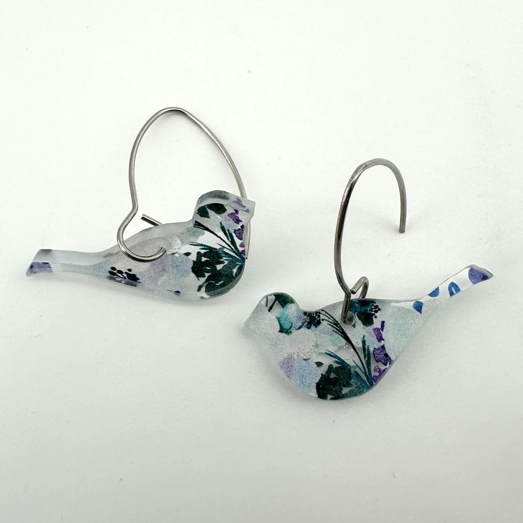 Blue Bird Earrings