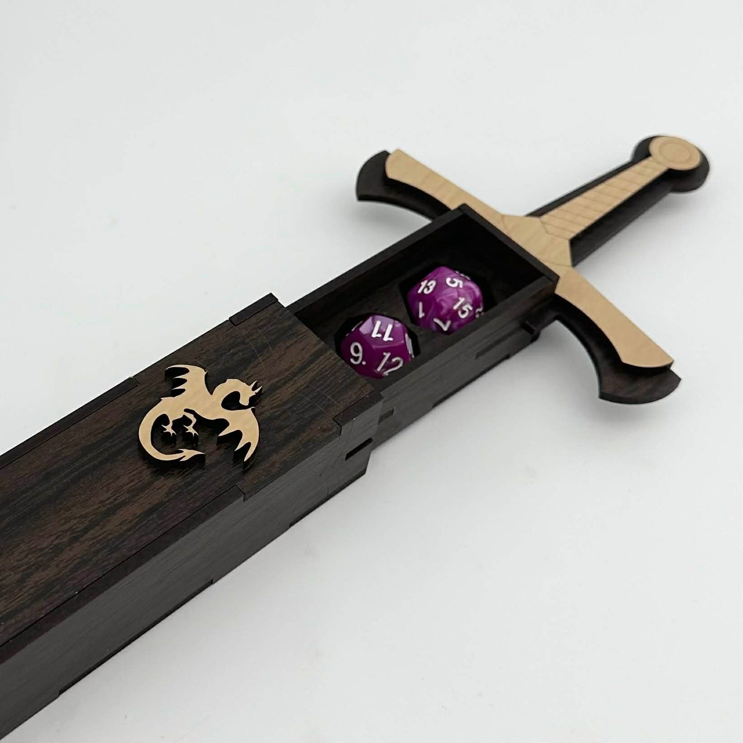 Dice Holder: Laser-cut and Engraved Dagger
