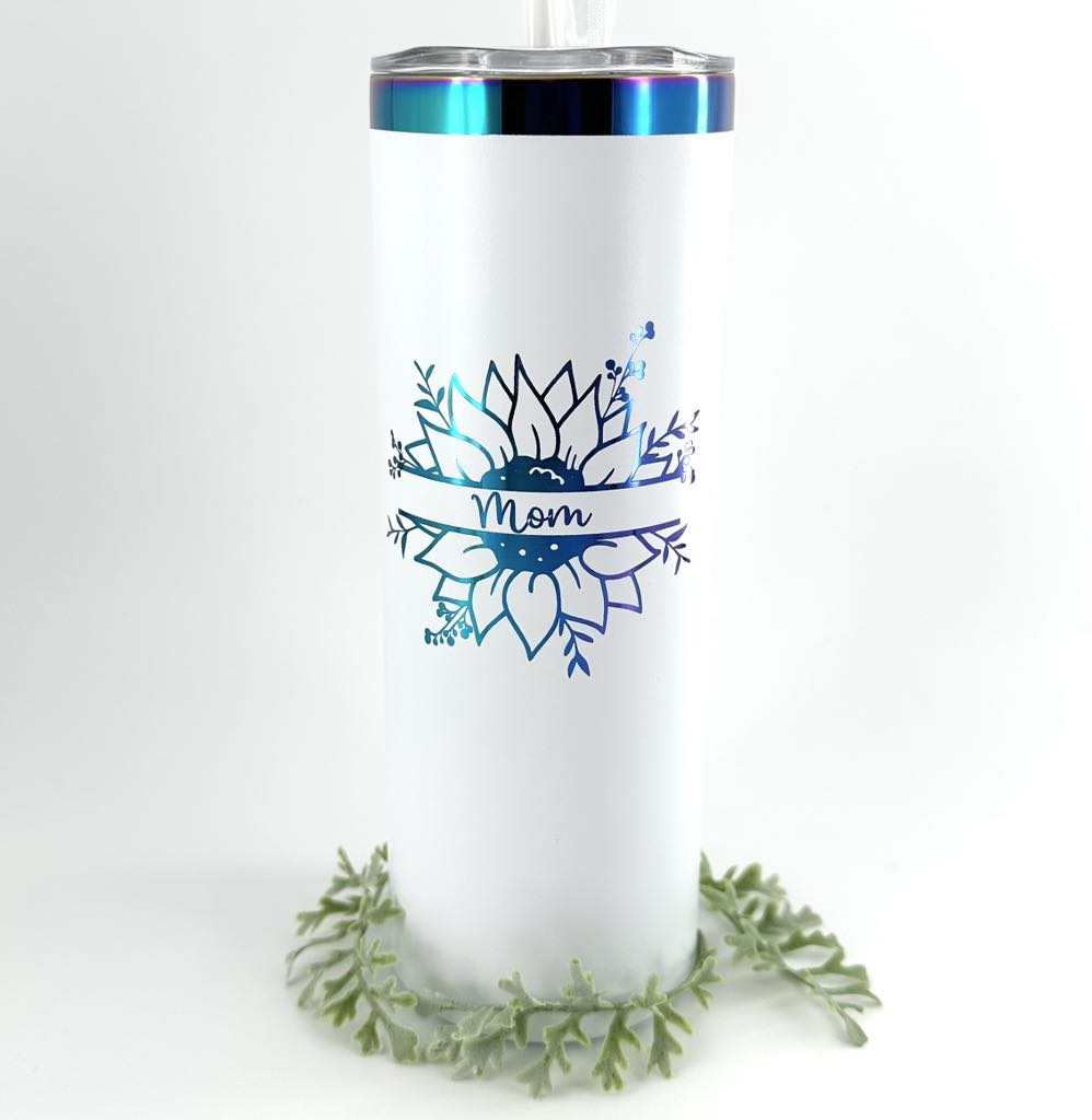 Mom Sunflower 20 oz Skinny Tumbler